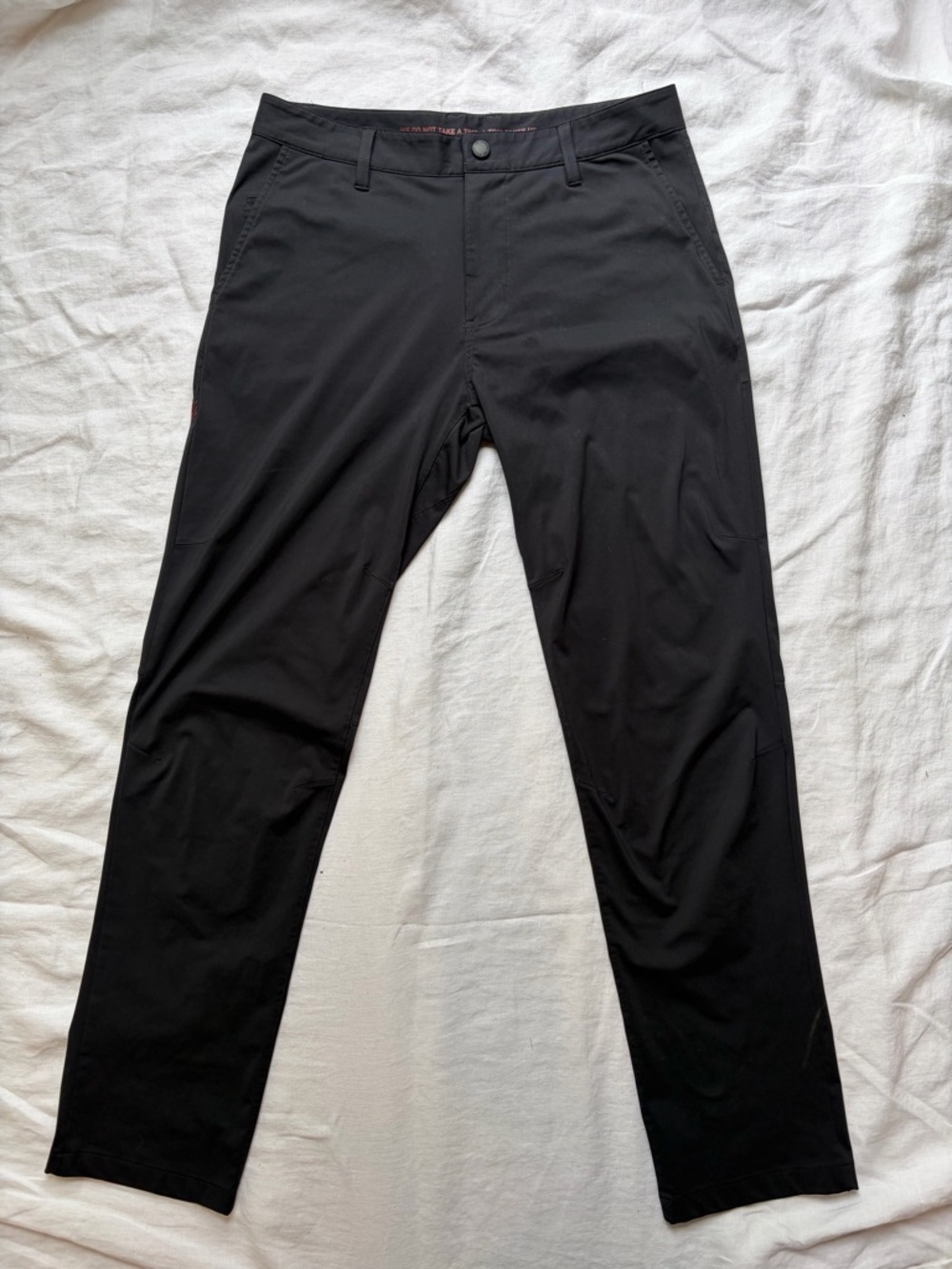 RHONE Black Slim Performance Chinos